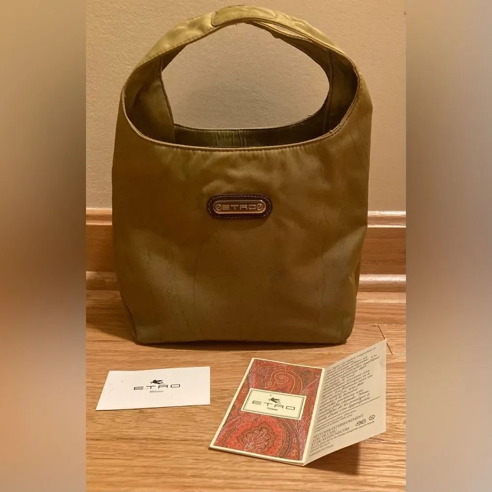 Etro Olive Green Shoulder Bag